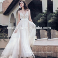 Alibaba Sexy China New Guangzhou eine Linie sehen durch Spitze Applique Brautkleid Brautkleid 2017
